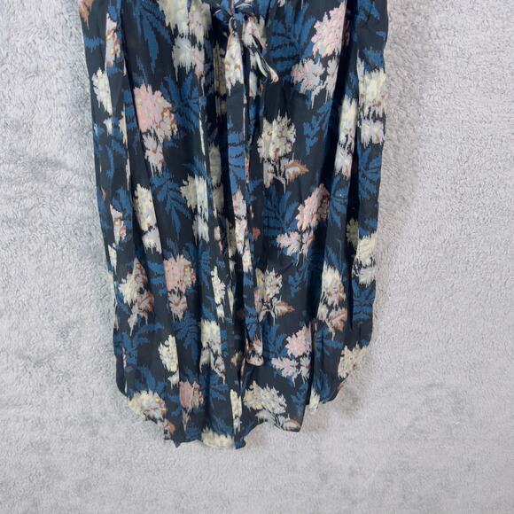 Ganni Blue Floral Kimono Size XS - Picture 5 of 10